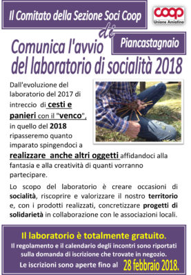 manifesto per avvio laboratorio pdv 015 28 febbraio 2018