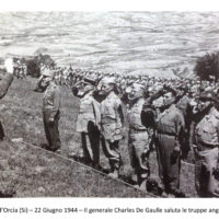 castiglione d'orcia- 22 giugno 1944 - truppe anglo americane con generale de gaulle