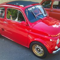 Fiat 500 Red Vintage Car Auto