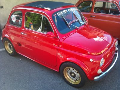 Fiat 500 Red Vintage Car Auto