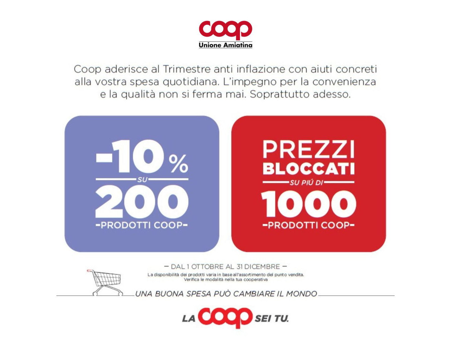 trimestre antinflazione coop amiatina